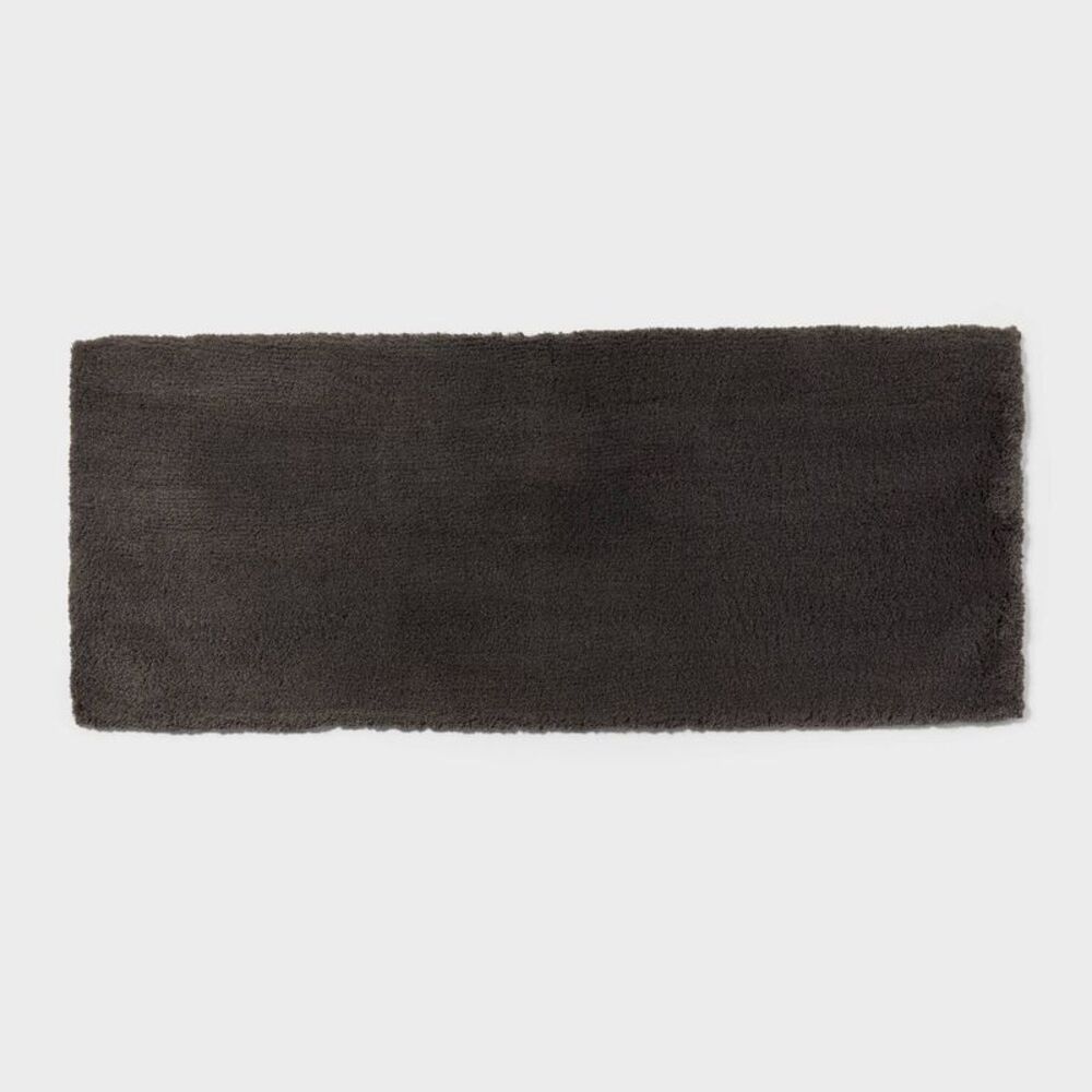 24"X60" Spa Plush Bath Rug Slate Blue -